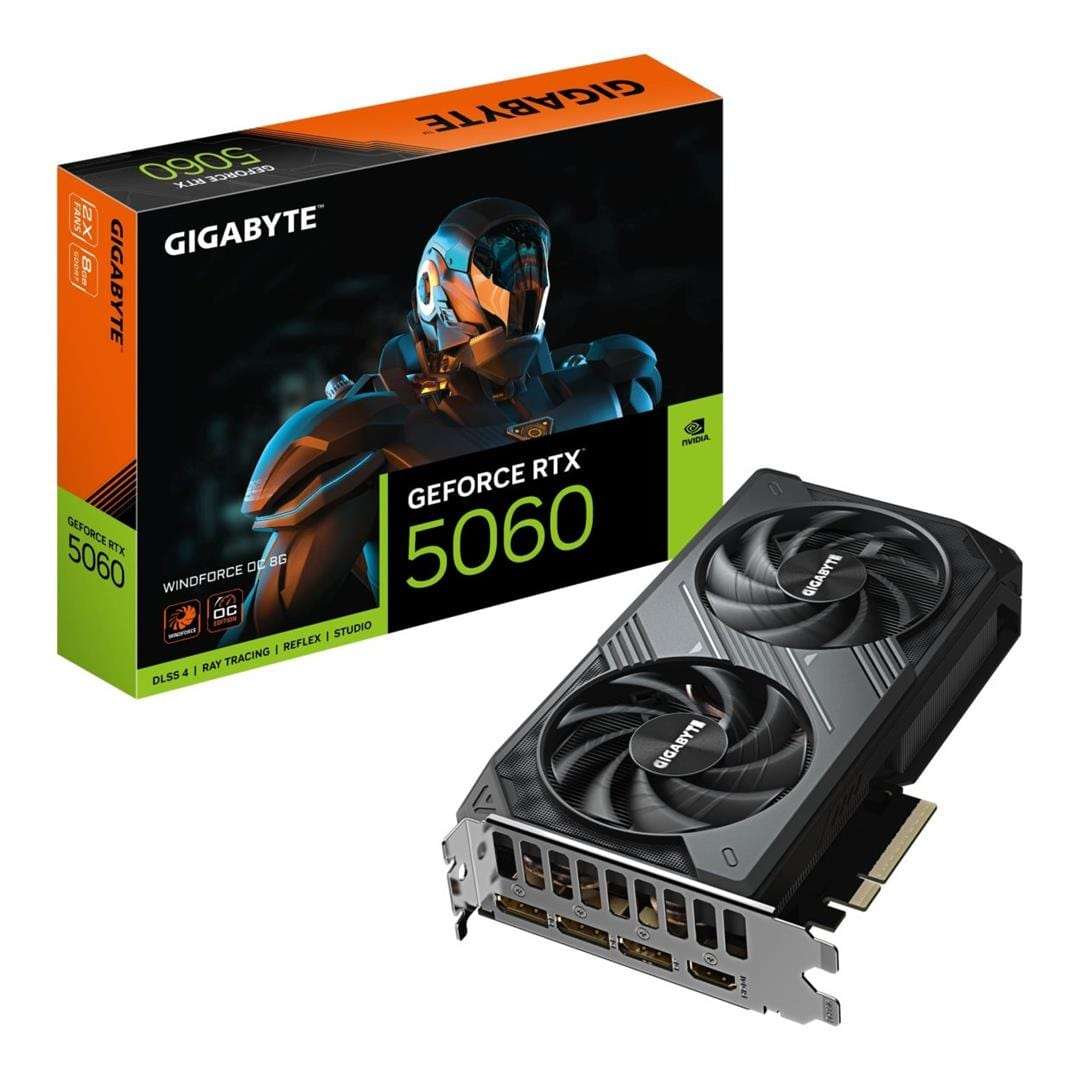 Gigabyte GeForce RTX 5060 Windforce OC 8GB GDDR7 Graphics Card