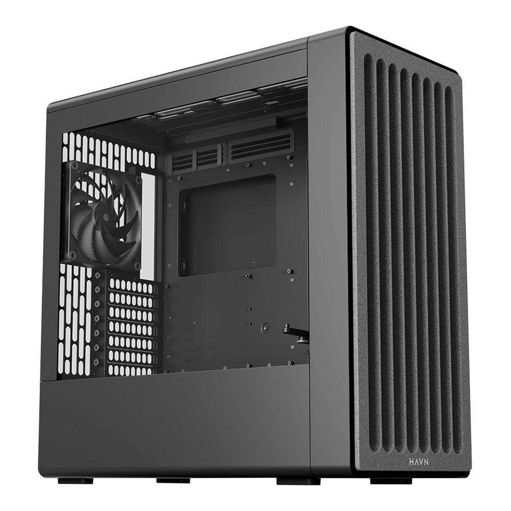 HAVN BF 360 Tempered Glass E-ATX Mid Tower Gaming PC Case Black