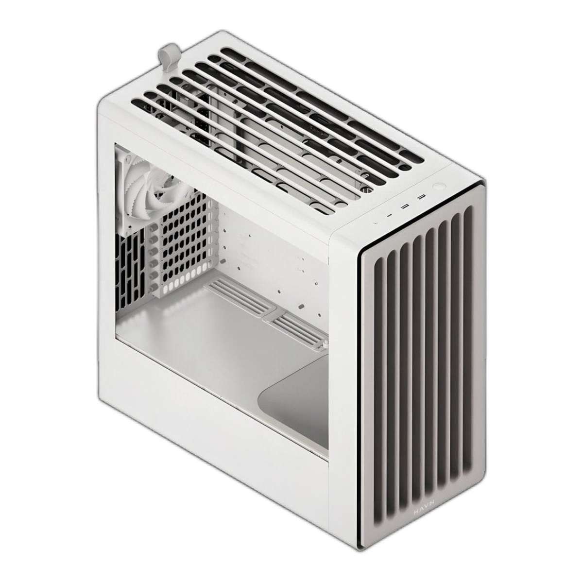 HAVN BF 360 Flow Tempered Glass E-ATX Mid Tower Gaming PC Case White