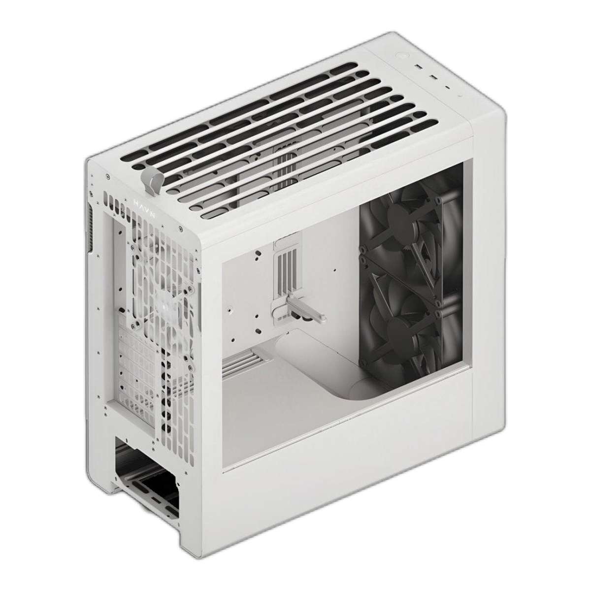 HAVN BF 360 Flow Tempered Glass E-ATX Mid Tower Gaming PC Case White