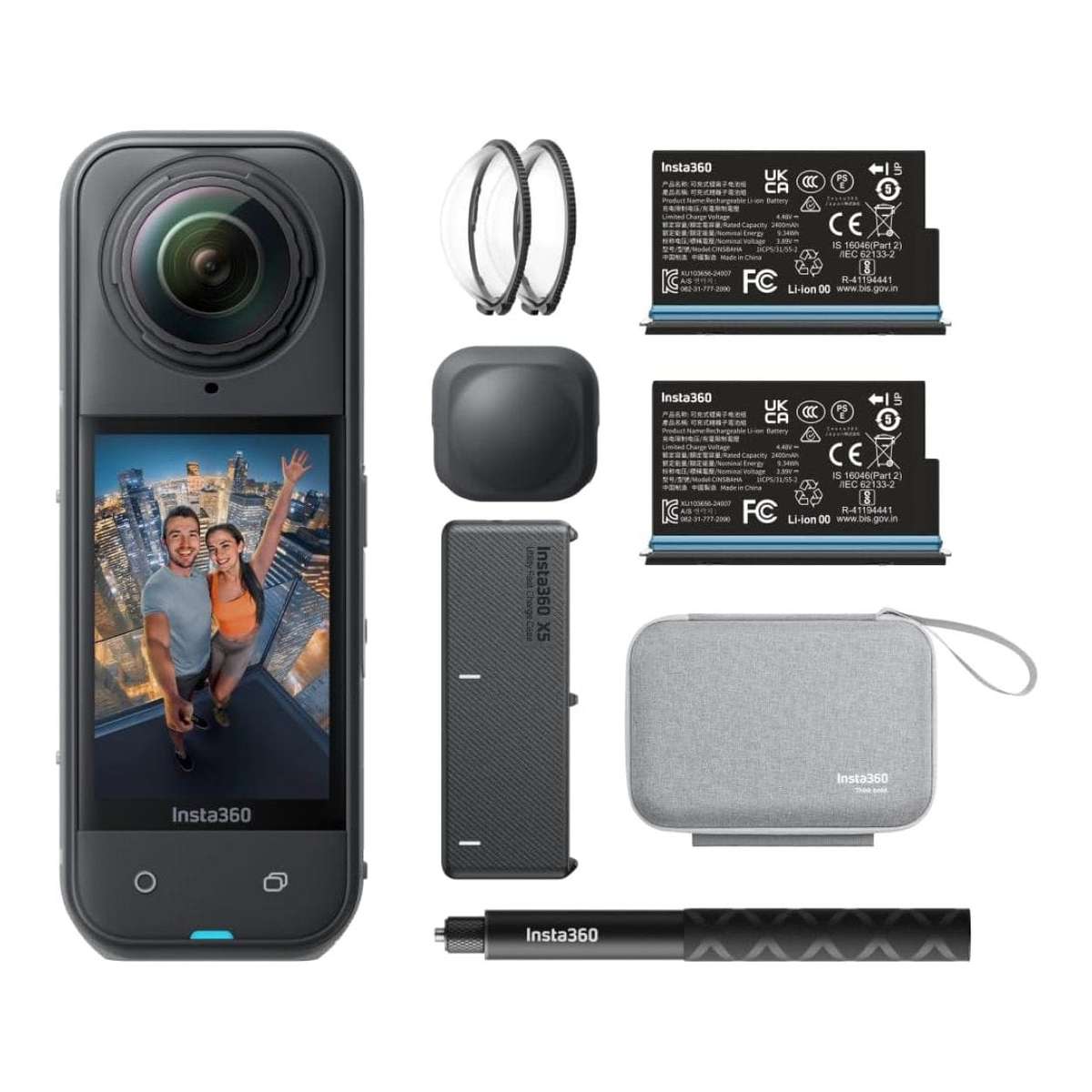 Insta360 X5 8K 6mm 360 Degree Action Camera Black with Essential Bundle