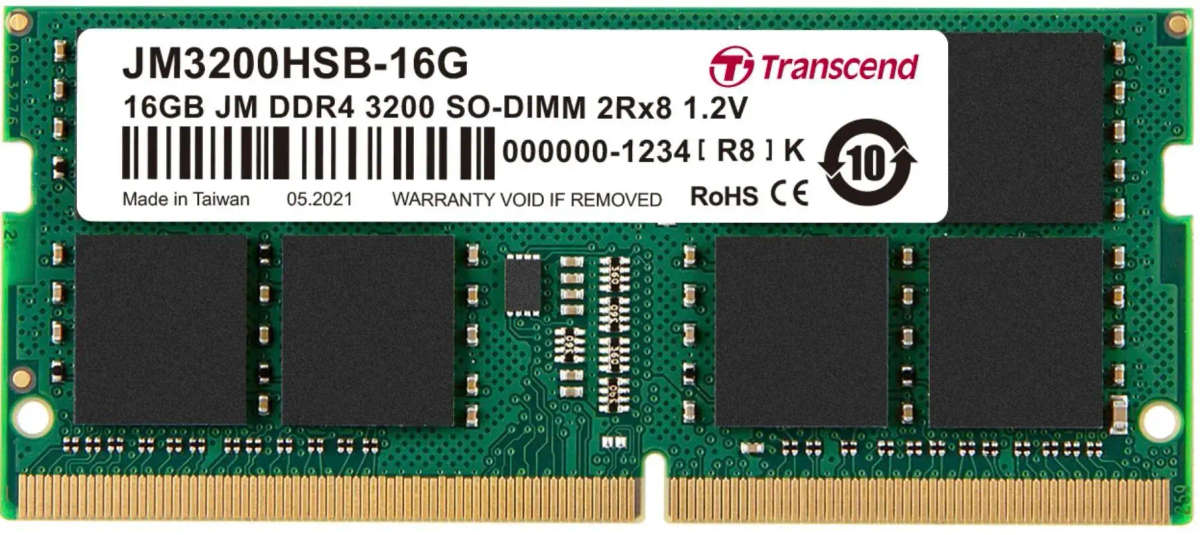 Transcend JetRam JM3200HSB-16G Memory Module 16GB DDR4 3200MHz