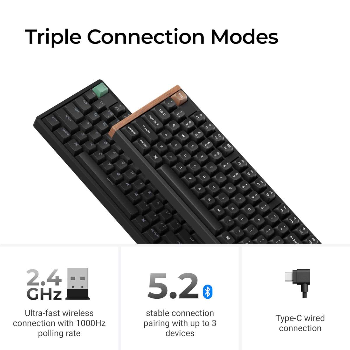 Keychron K10 HE 100% Wireless Magnetic Gaming Keyboard Nebula Switches  Black