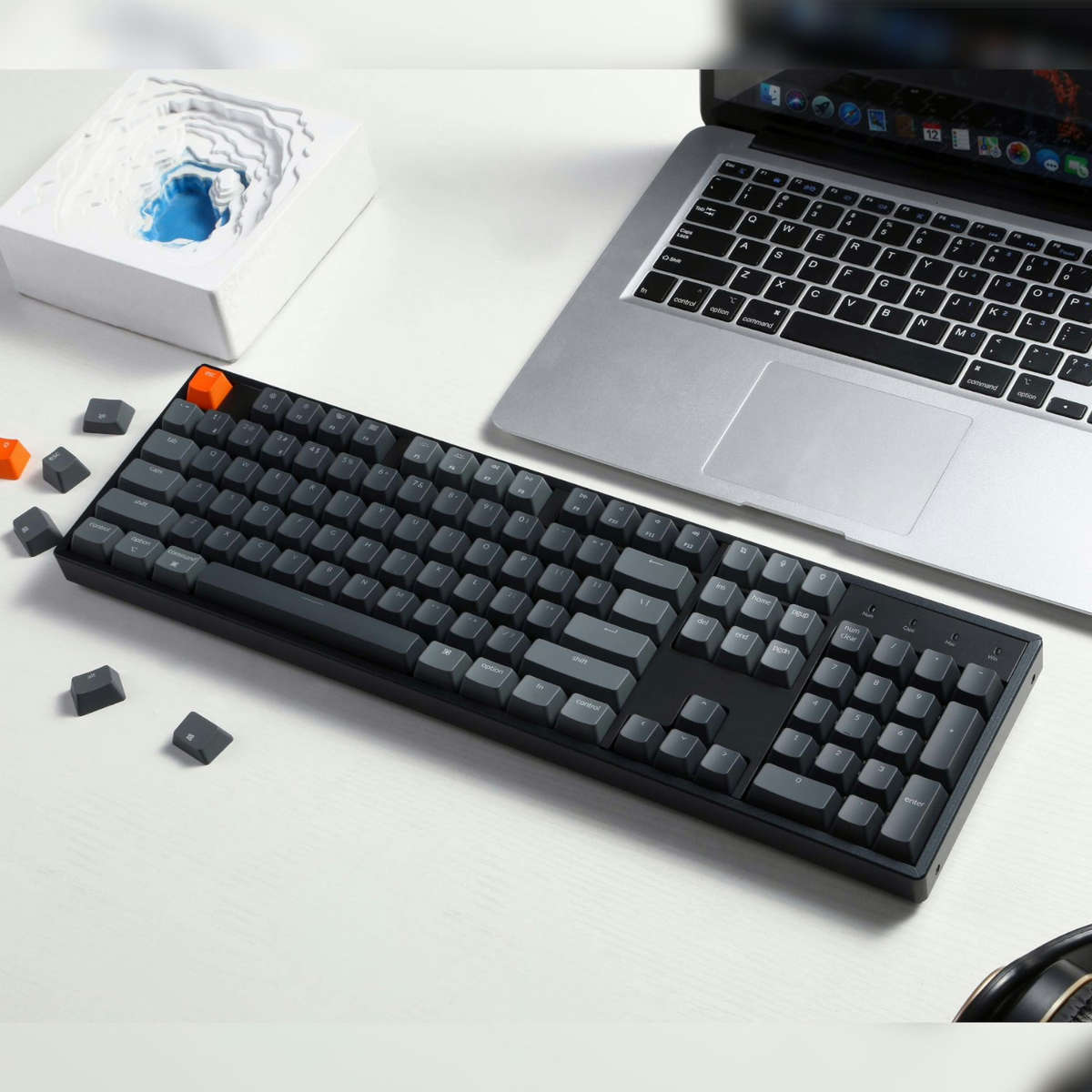 Keychron K10 QMK Full-size RGB Wireless Custom Mechanical Keyboard V.2 (Super RED Switch) ? Black