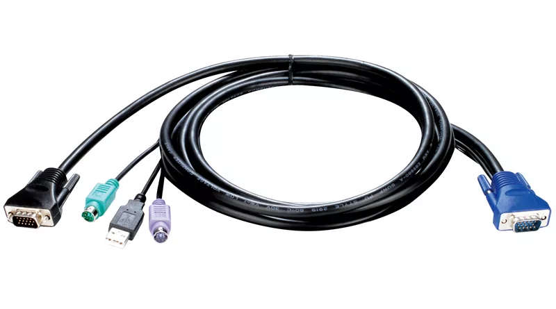 D-Link KVM-401 KVM cable Black 1.8 m
