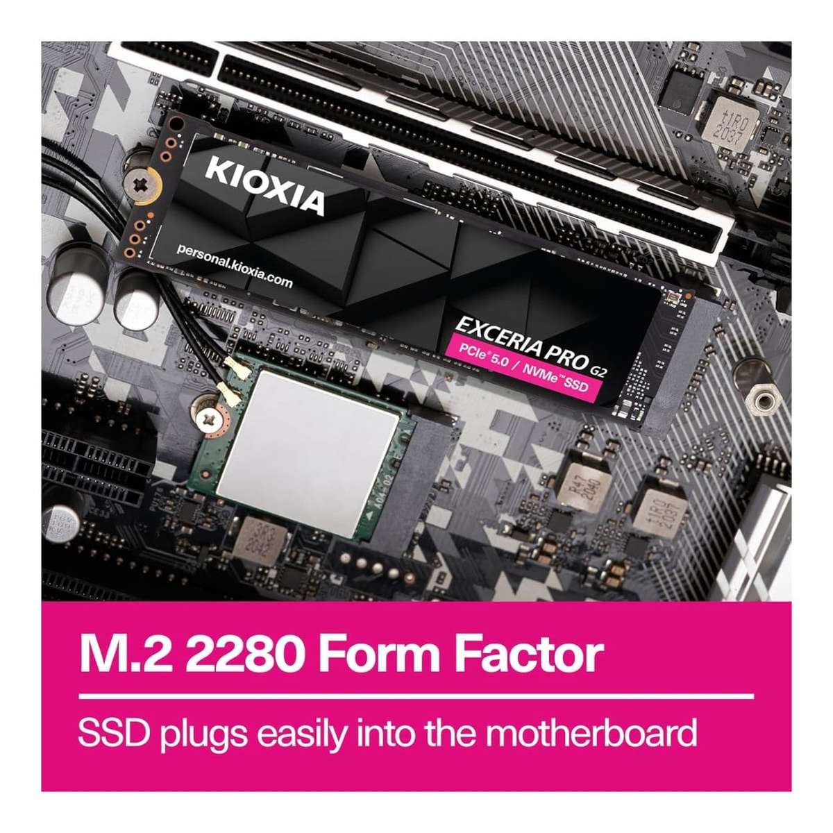 Kioxia Exceria Pro G2 1TB M.2 PCIe 5.0 NVMe BiCS FLASH TLC Internal SSD