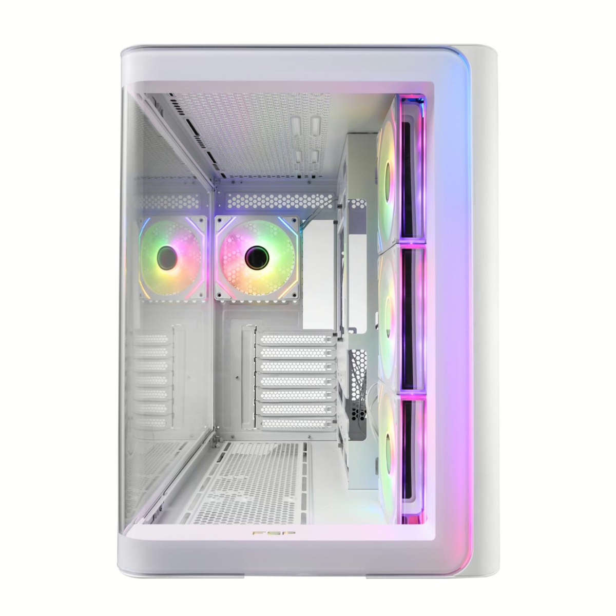 FSP M580 ARGB ATX Mid Tower Gaming Chassis - White