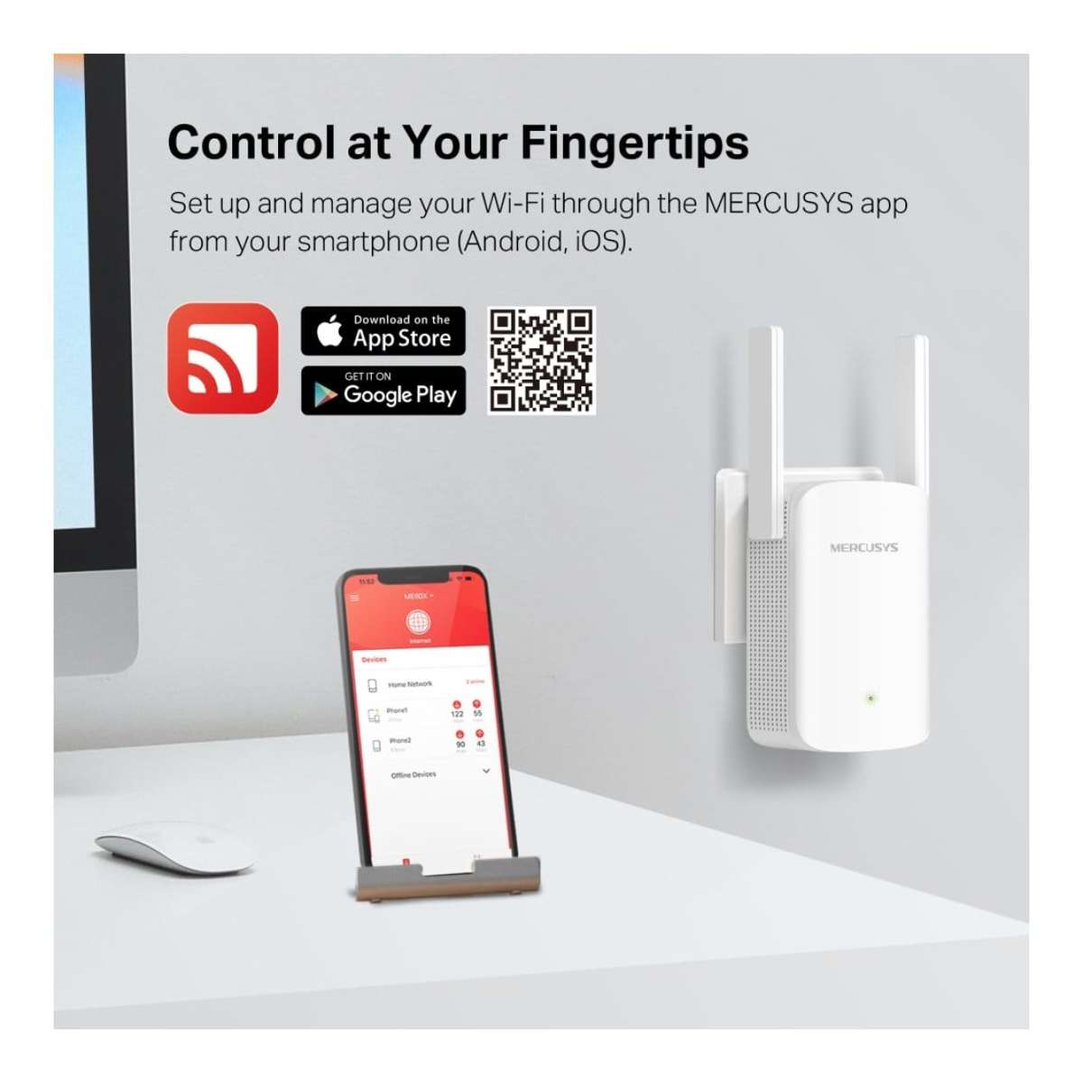 Mercusys AX1500 Wi-Fi 6 Range Extender White