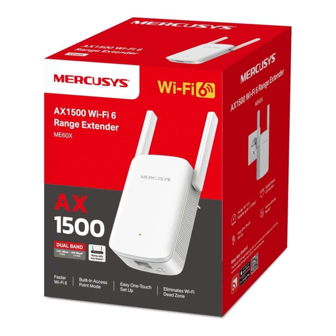 Mercusys AX1500 Wi-Fi 6 Range Extender White