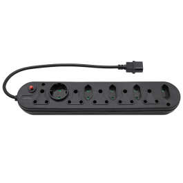 Multi Plug 5x16A 5x5A 0.5m IEC Cord Black