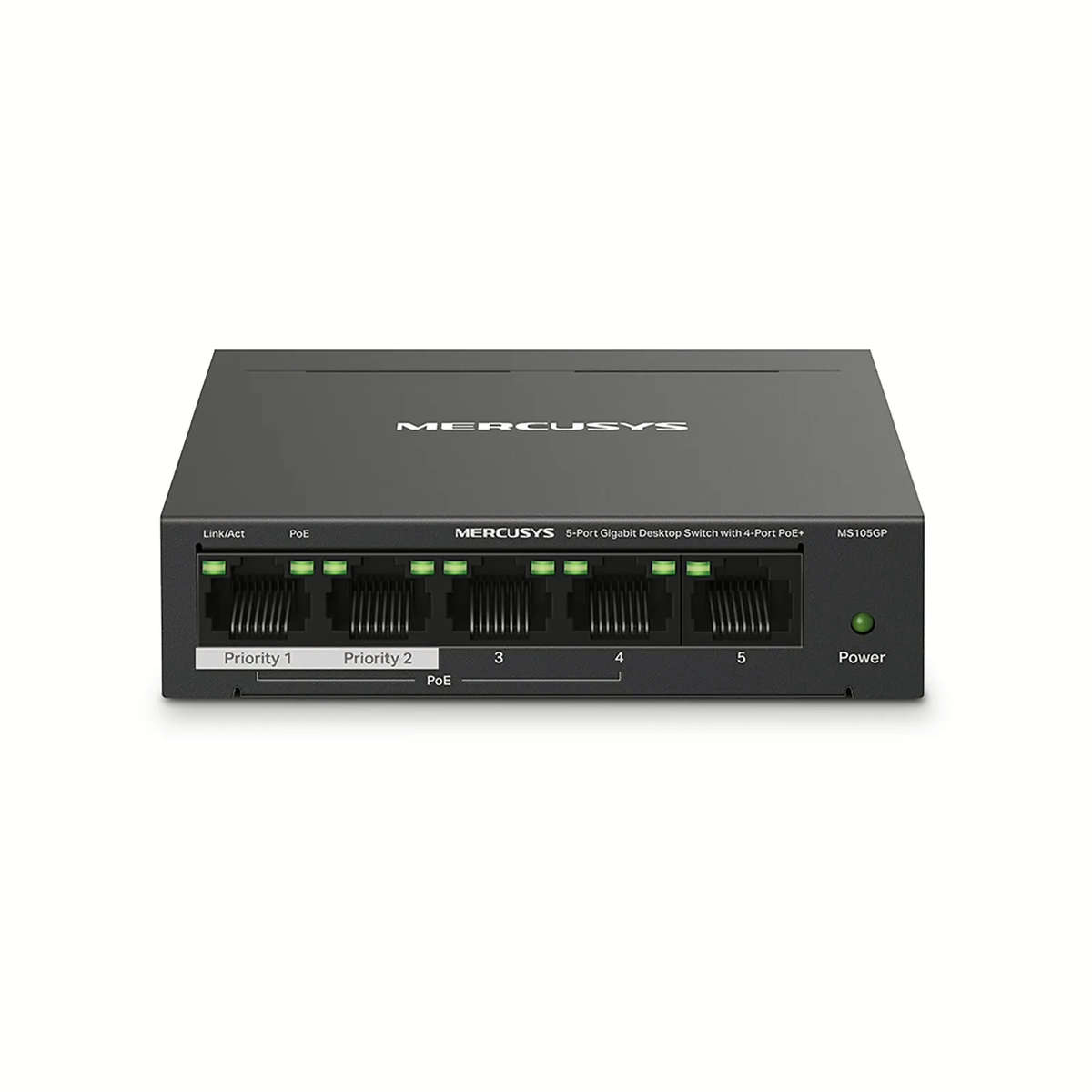Mercusys MS105GP 5-Port Gigabit Desktop Switch with 4-Port PoE+