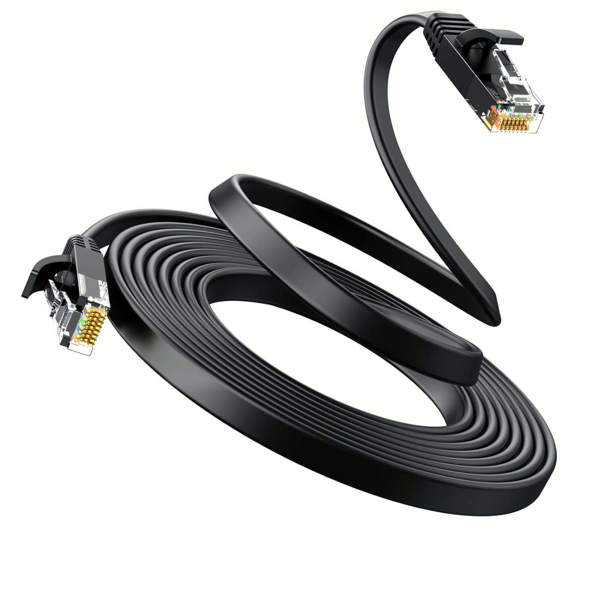UGREEN NW102 Cat6 U/UTP Flat Ethernet Cable 5m - Black