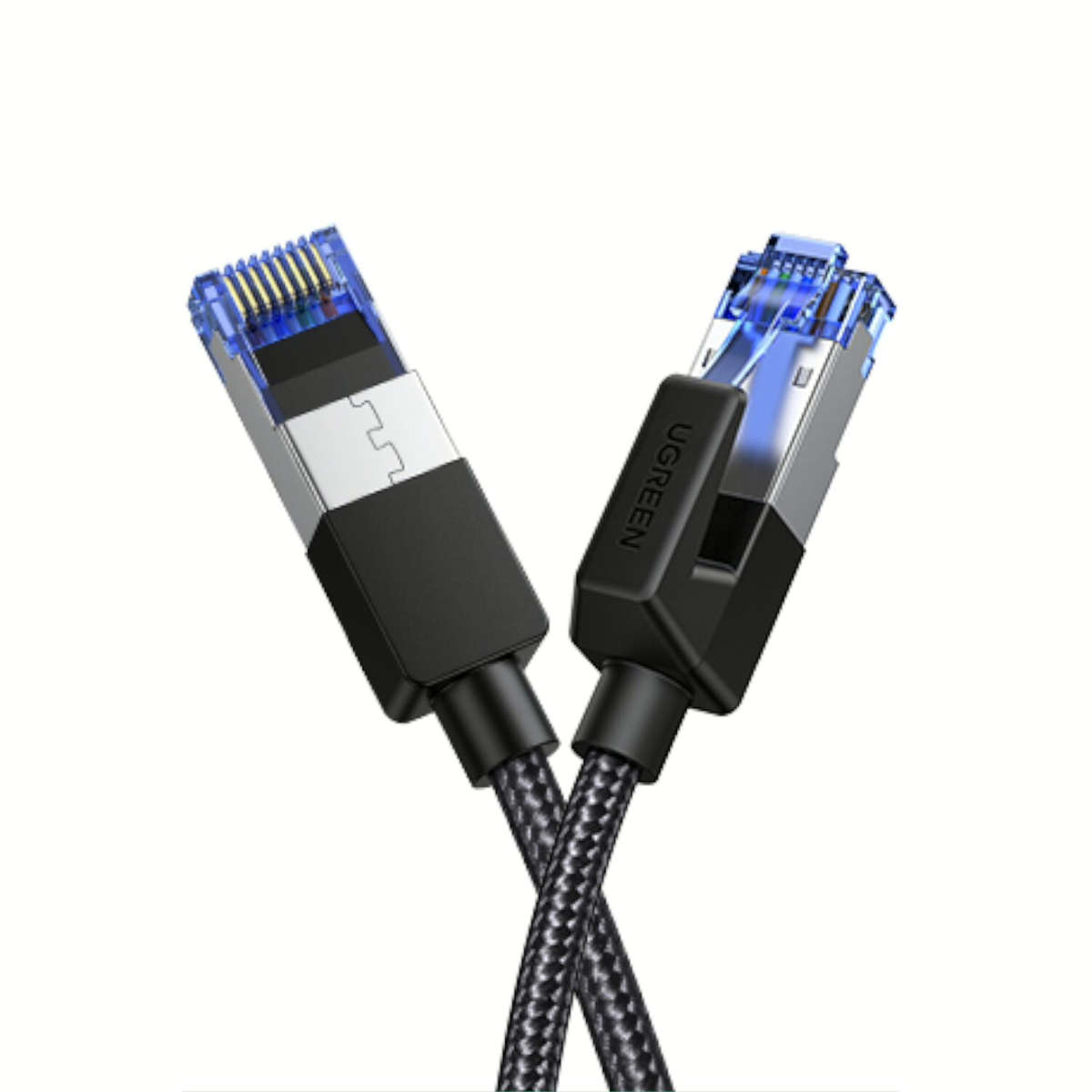 UGREEN Cat8 Nylon Braided Ethernet Cable - 40Gbps with Modular Plugs - 1m
