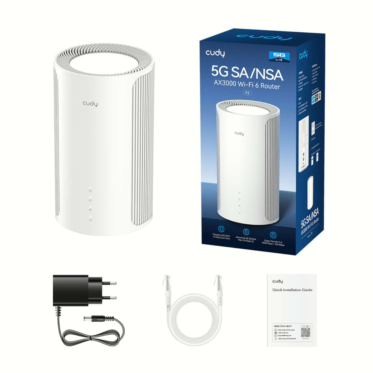 Cudy AX3000 Dual Band 5G Wi-Fi 6 LTE Router -White