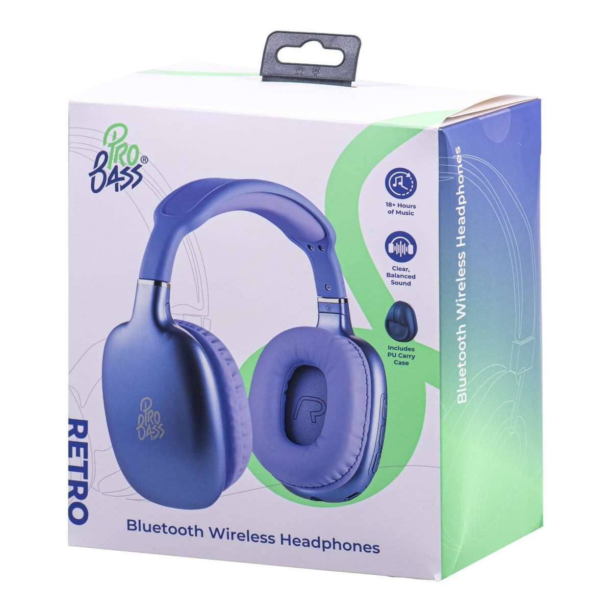 Pro Bass Retro Wireless Headphone Purple