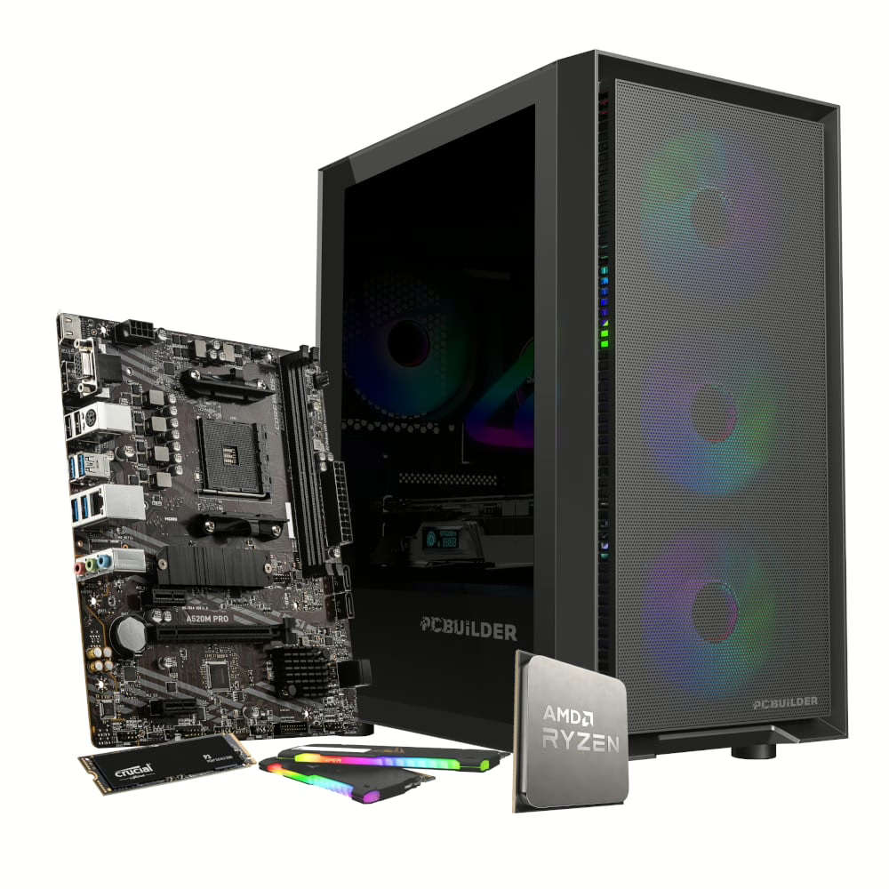 PCBuilder AMD Ryzen 5 5600GT DEFENDER Windows 11 Gaming PC