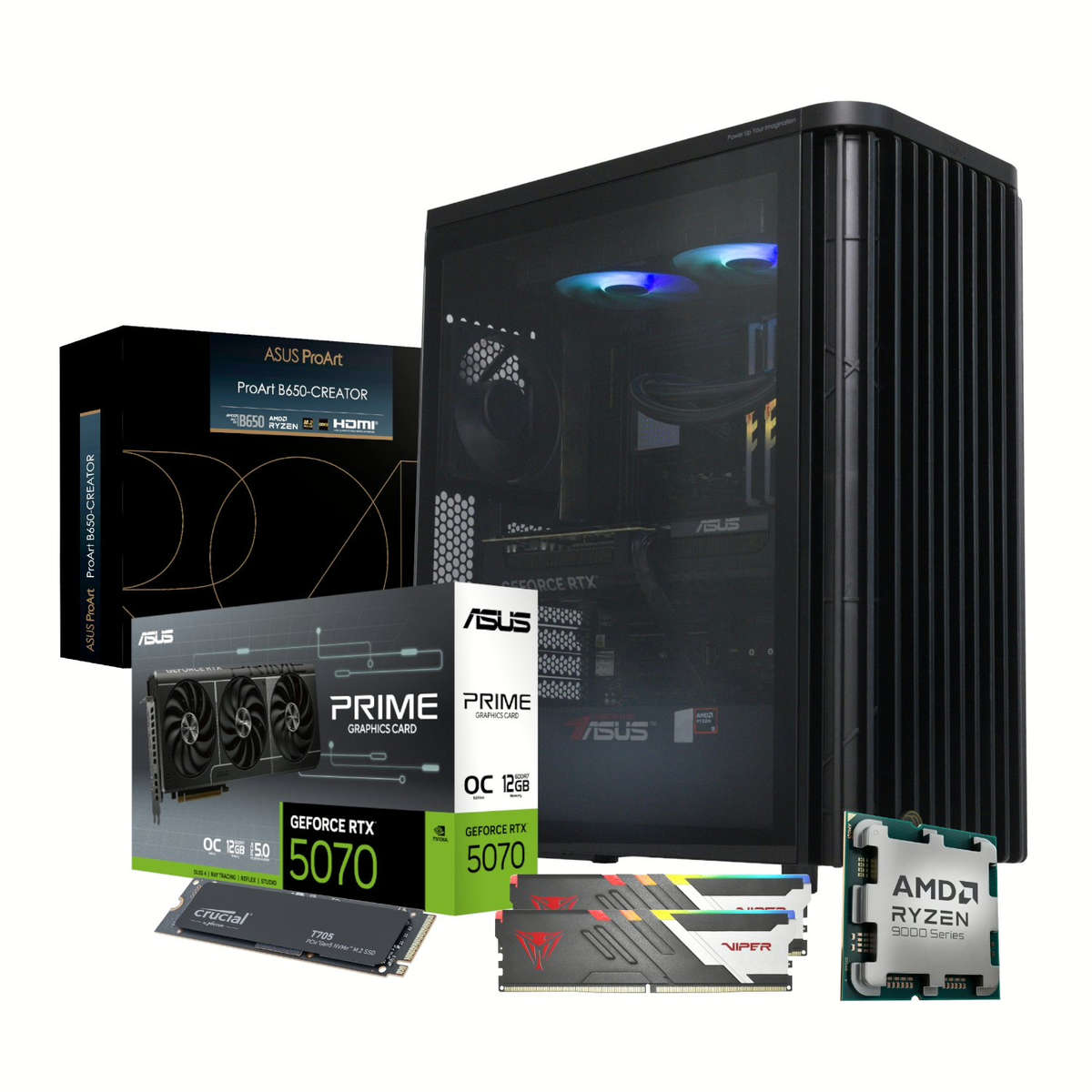 PCBuilder Ryzen 9 9900X MICHELANGELO Windows 11 Creator PC