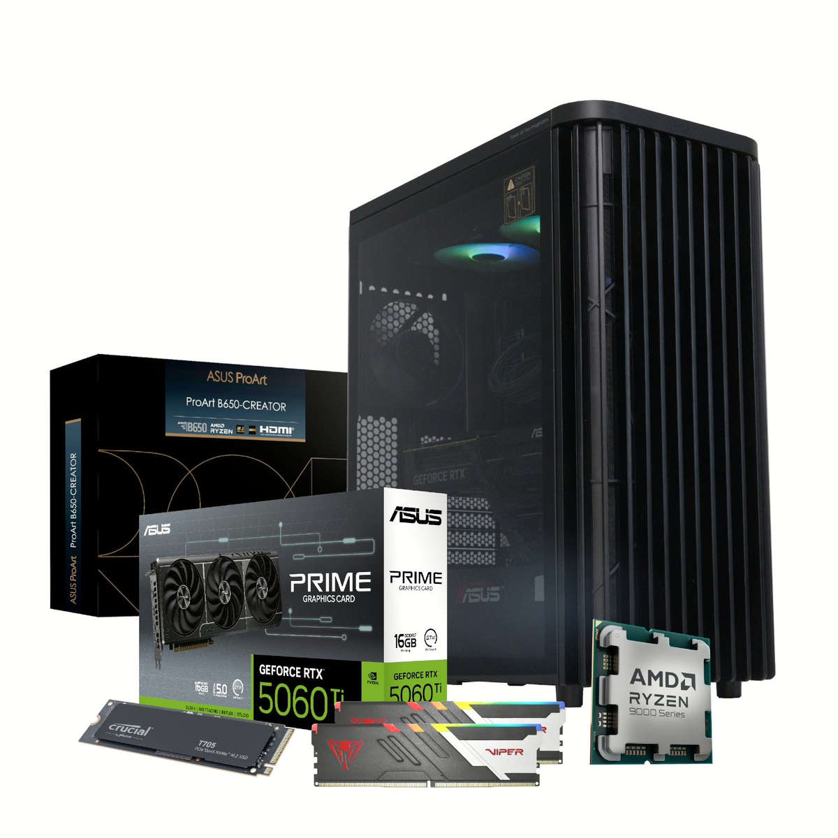 PCBuilder Ryzen 7 9700X MONET Windows 11 Creator PC