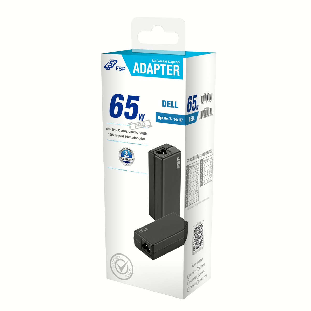 FSP PRO 65W Universal Laptop Adapter ? Dell