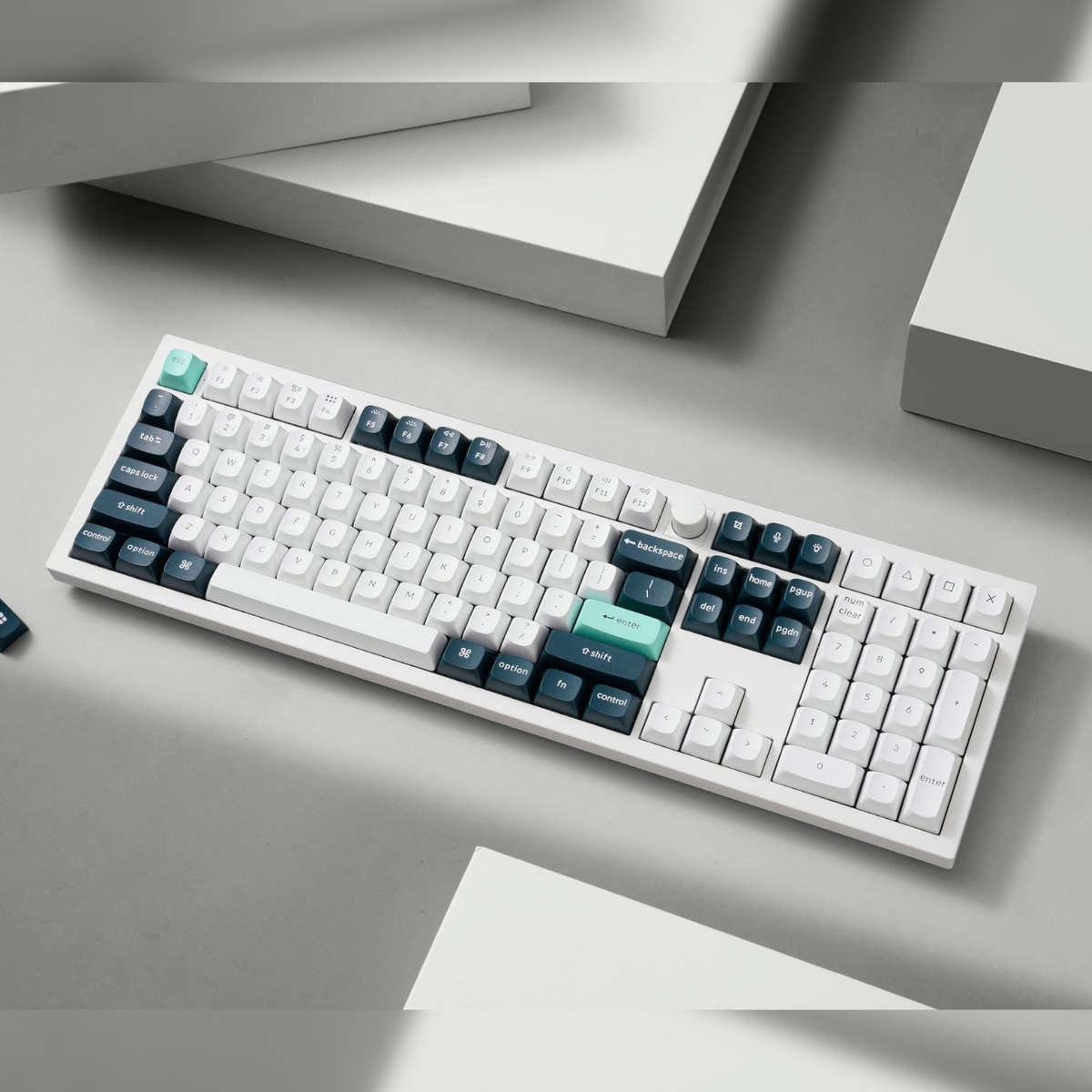 Keychron Q6 HE QMK Full-size Wireless Custom Mechanical Keyboard (Nebula Switch) ? Shell White