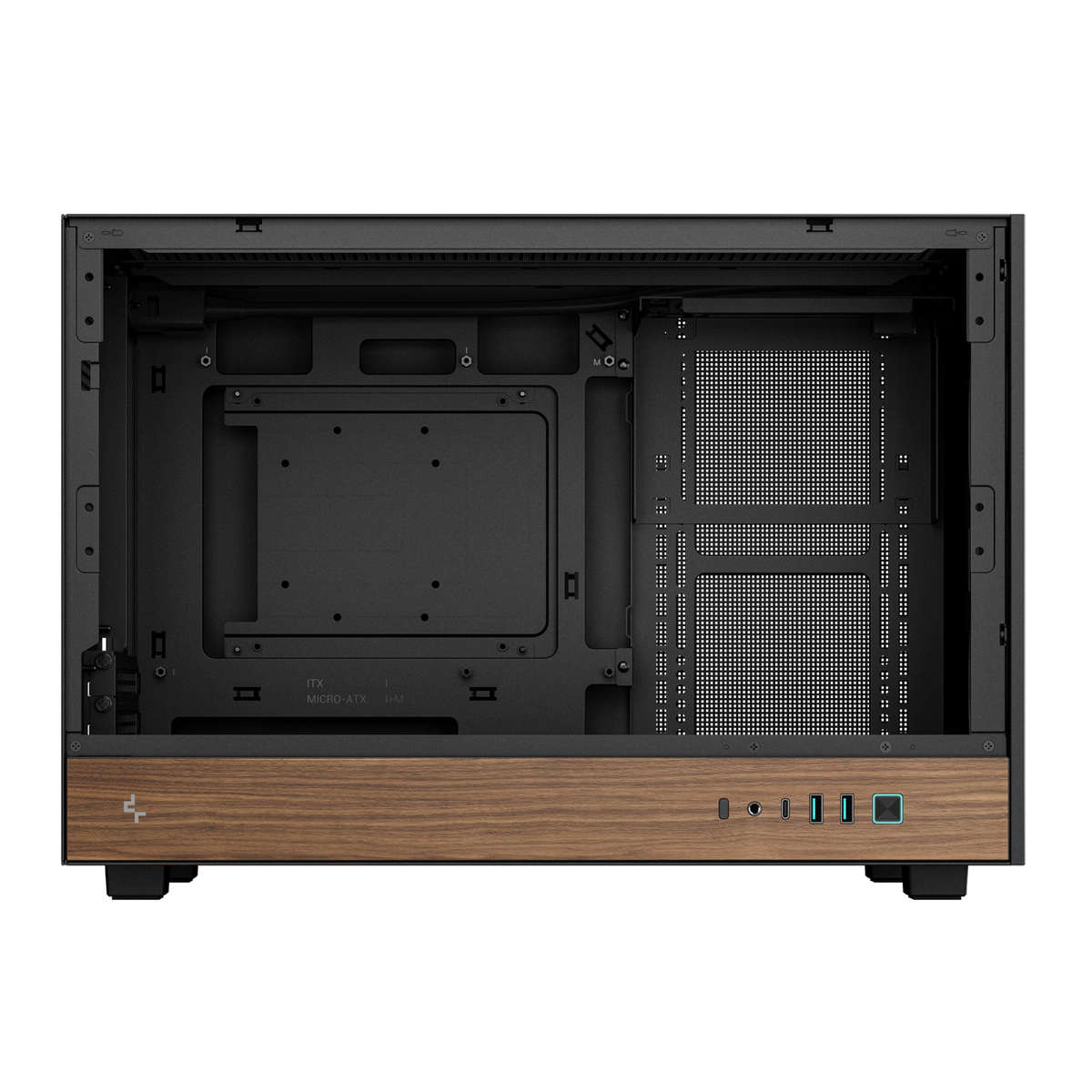 DeepCool CH260 Wood mATX Gaming Chassis - Black
