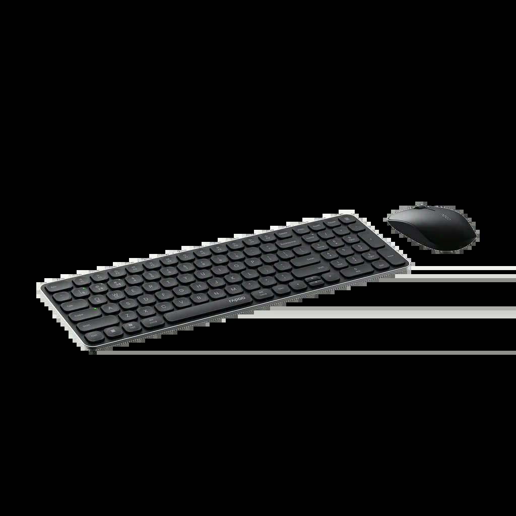 Rapoo 9320M Multi-Mode Ultra-Slim Wireless Keyboard and Mouse Combo Black