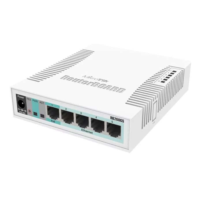 MikroTik SwOS Switch 5-port Gigabit 1SFP