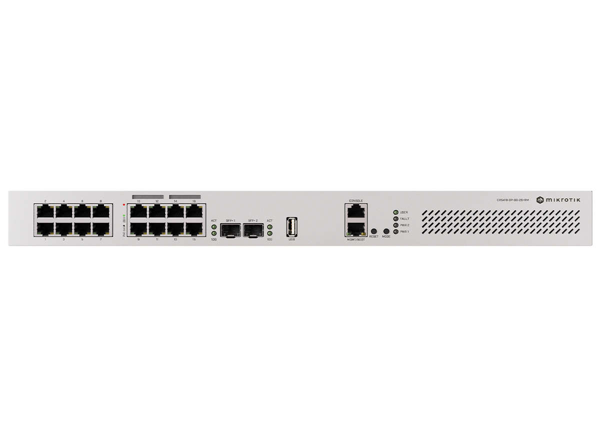 MikroTik Cloud Router Switch 16 Port with 8 PoE 150W 2SFP+