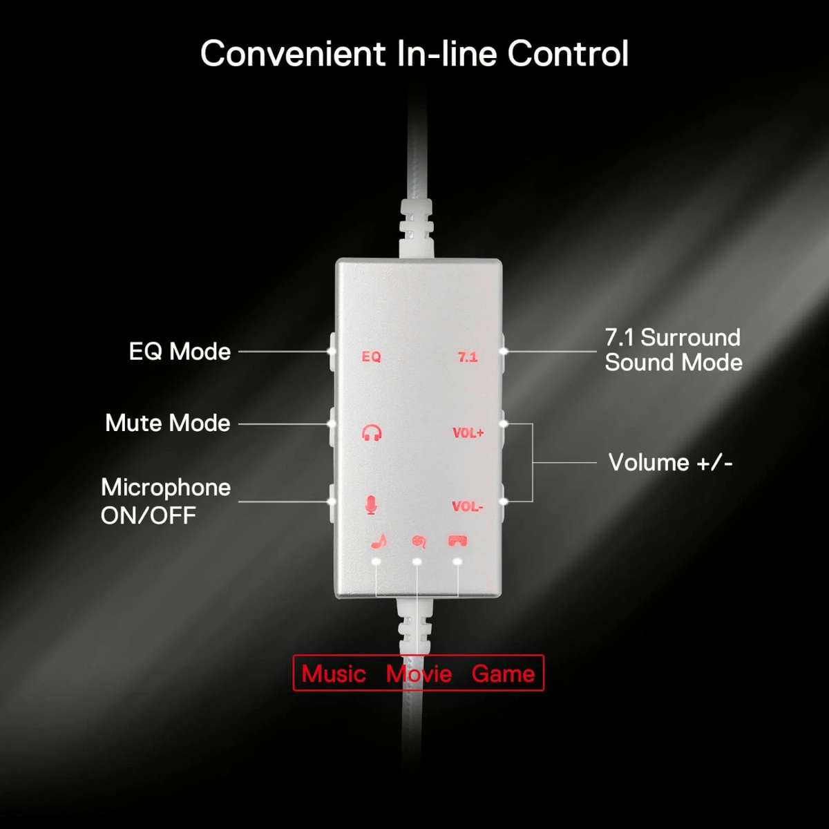 REDRAGON Over-Ear AURORA Gaming Headset - White