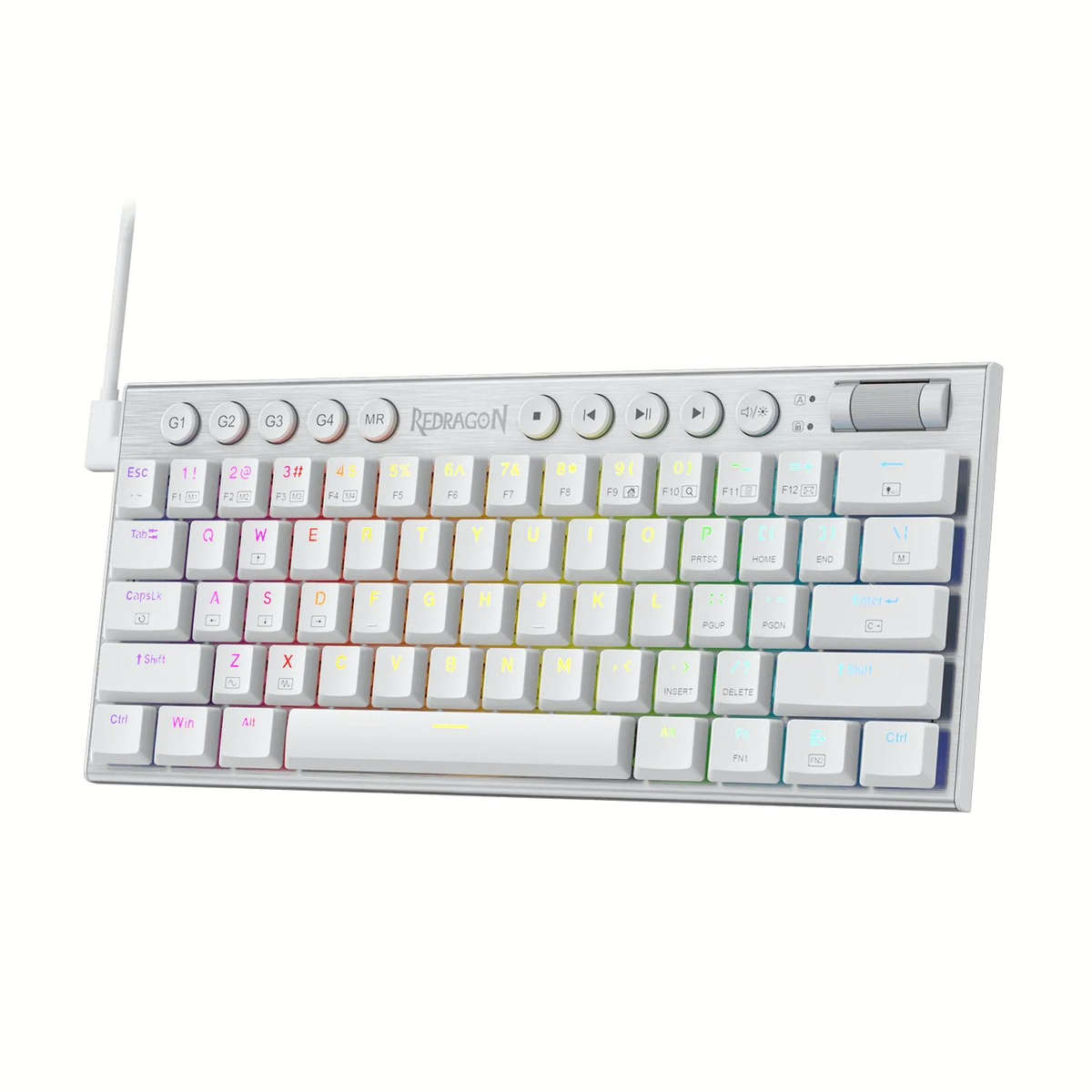Redragon K632 HORUS Mini 60% RGB Wired Gaming Keyboard ? White