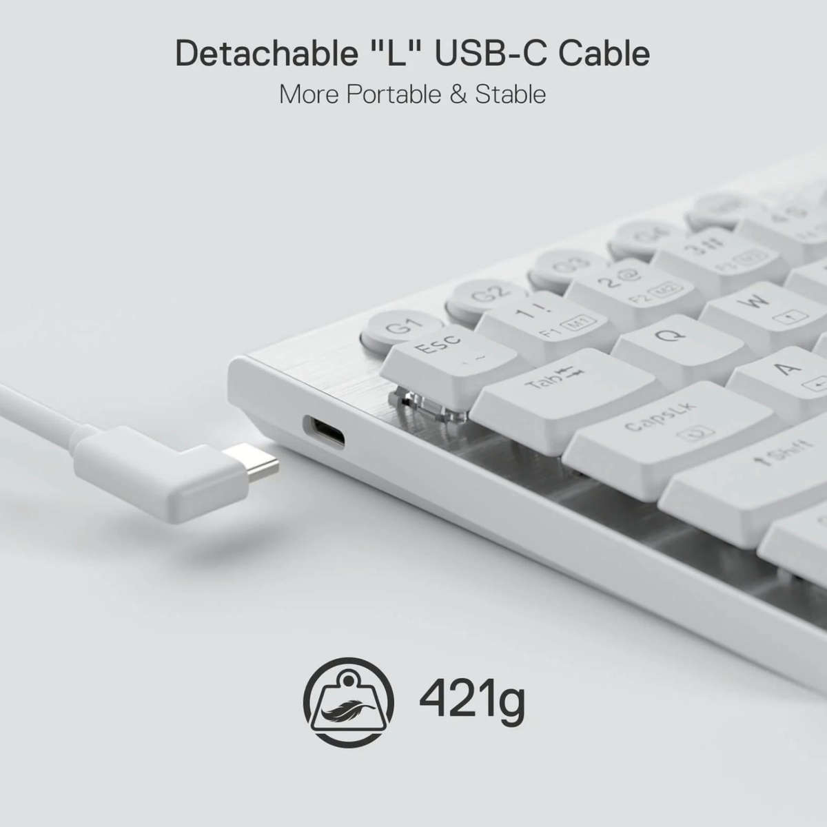 Redragon K632 HORUS Mini 60% RGB Wired Gaming Keyboard ? White