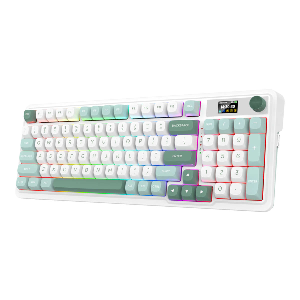 Redragon K719WGB GALATIN RGB PRO Full sized Wireless Gaming Keyboard - White