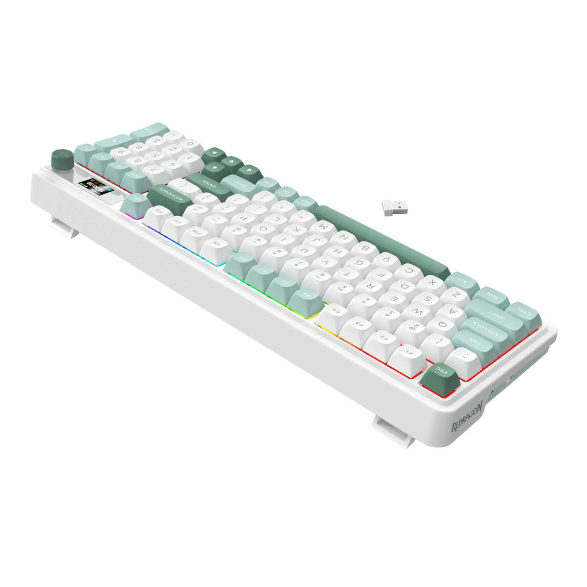 Redragon K719WGB GALATIN RGB PRO Full sized Wireless Gaming Keyboard - White