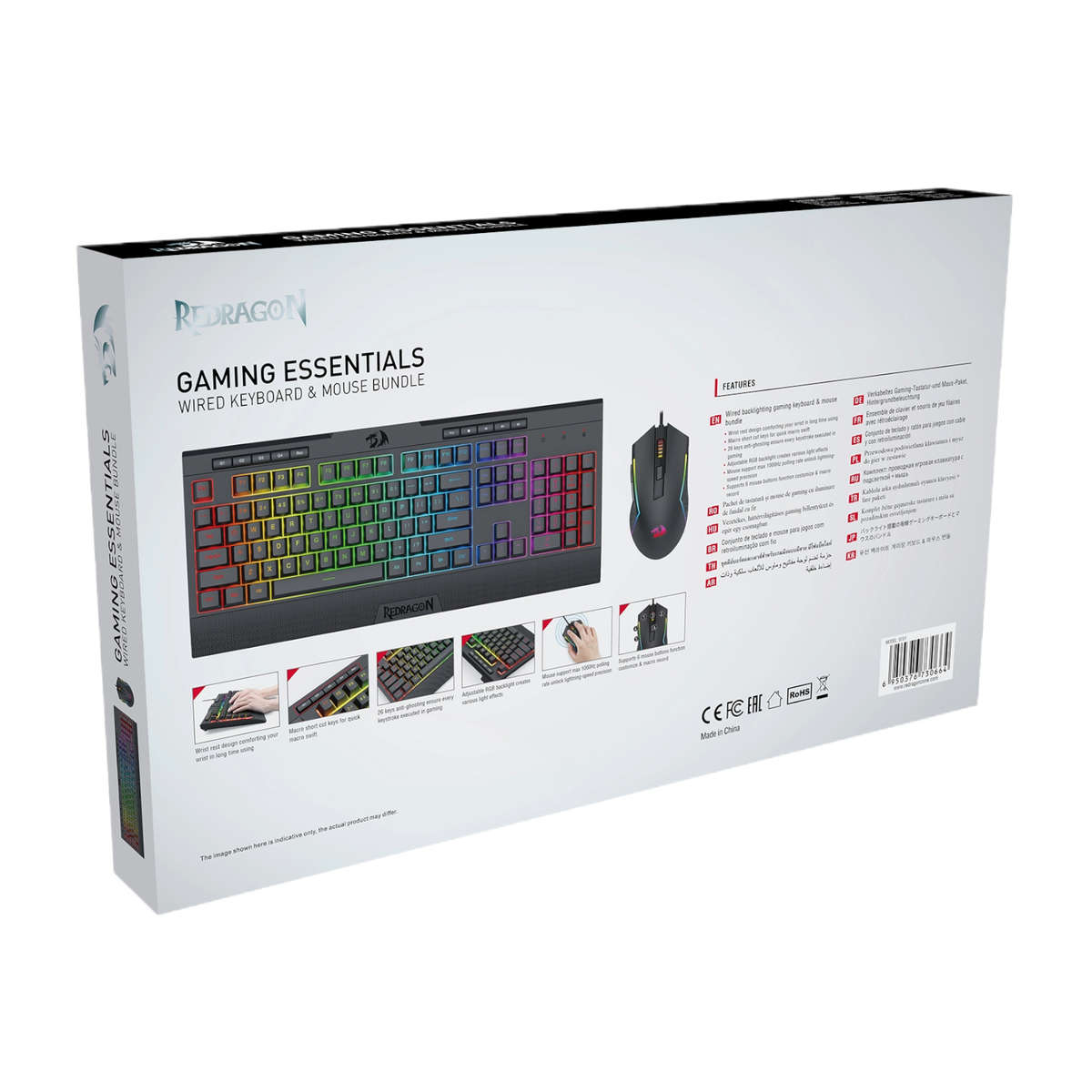 Redragon S151 Gaming Keyboard and Mouse Combo-Black