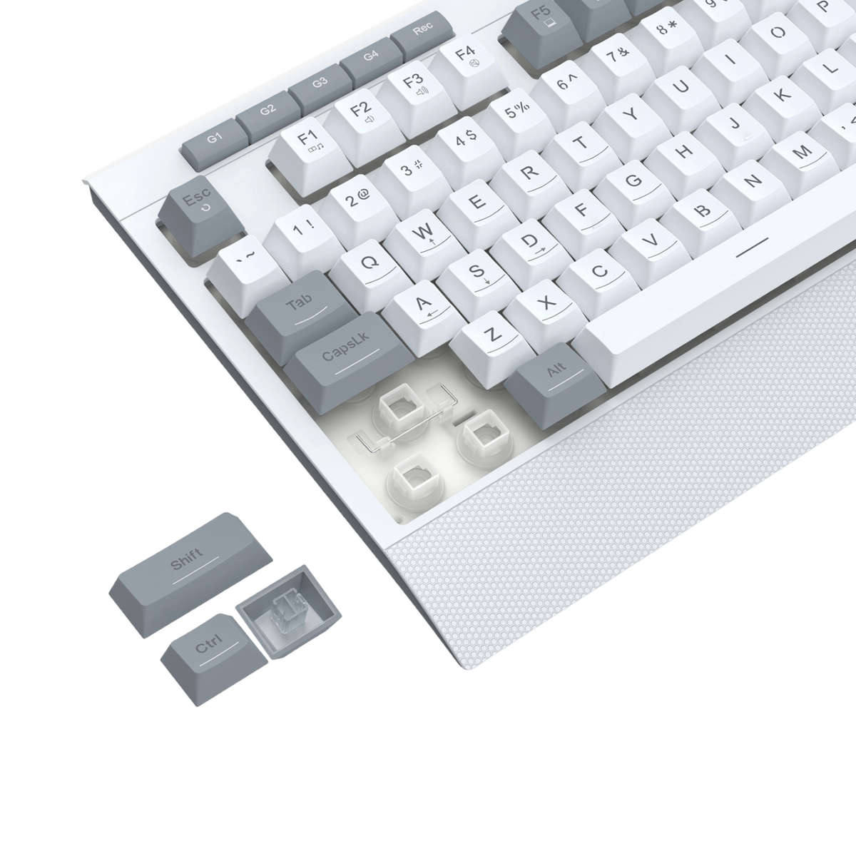 Redragon S151 Wired RGB Gaming Keyboard and Mouse Combo - White and Grey