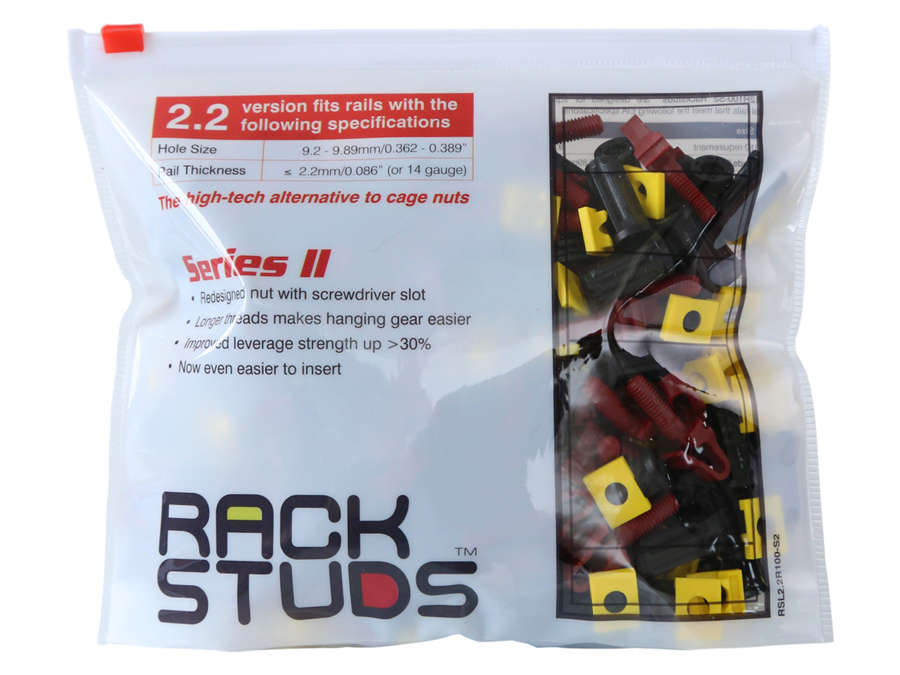 Rackstuds 2.2mm 100 Pack Red