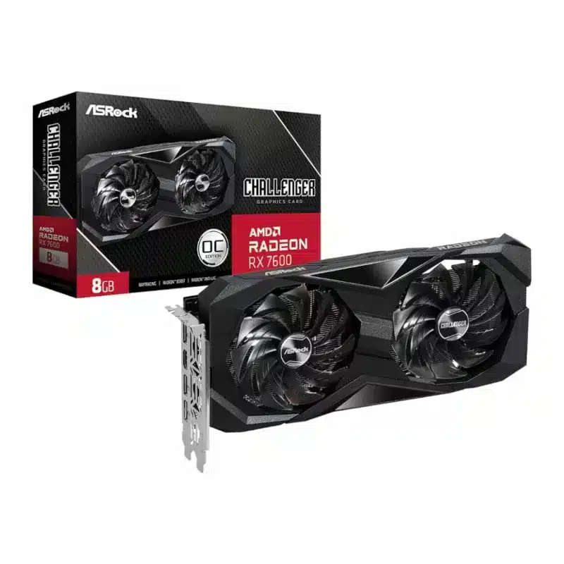 ASRock Radeon RX 7600 Challenger 8G OC 8GB GDDR6 Graphics Card