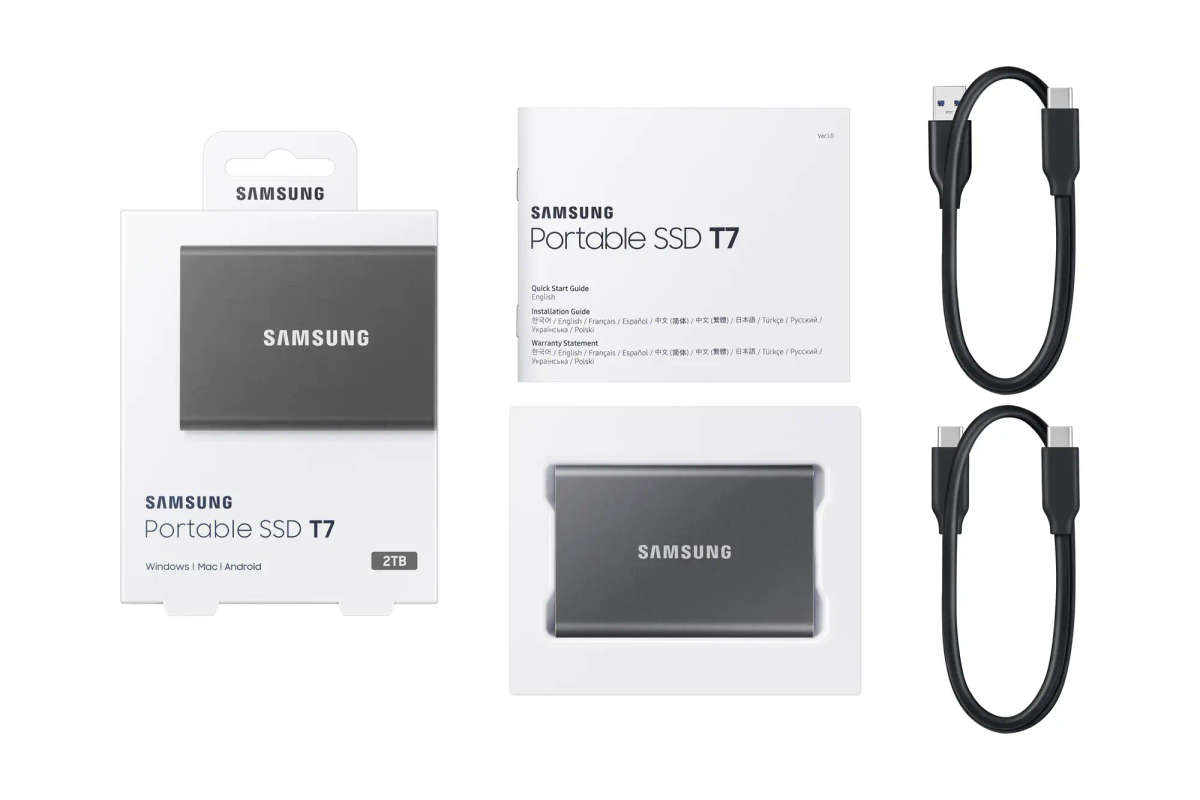 Samsung 2TB T7 Portable SSD - Titan Grey