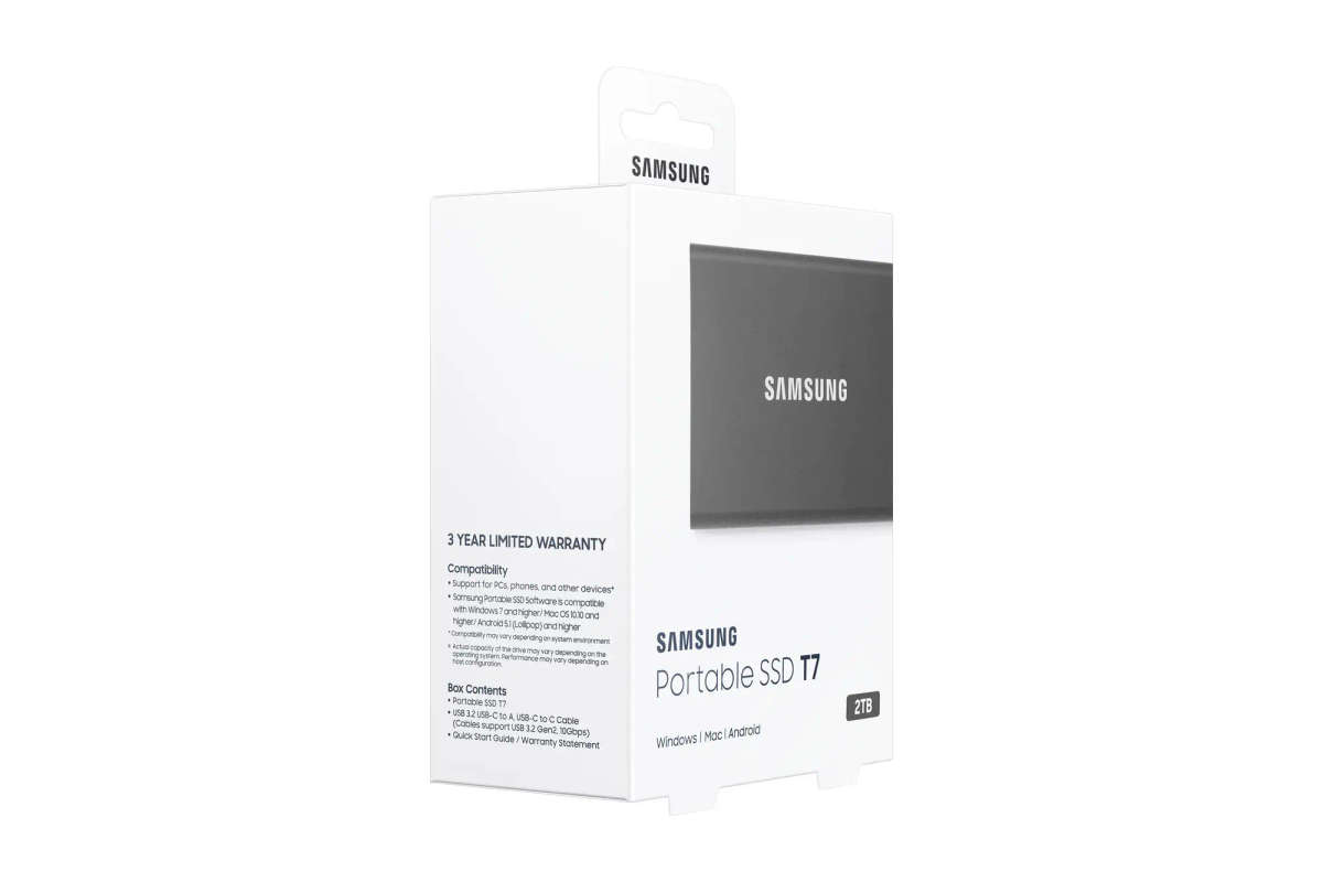 Samsung 2TB T7 Portable SSD - Titan Grey