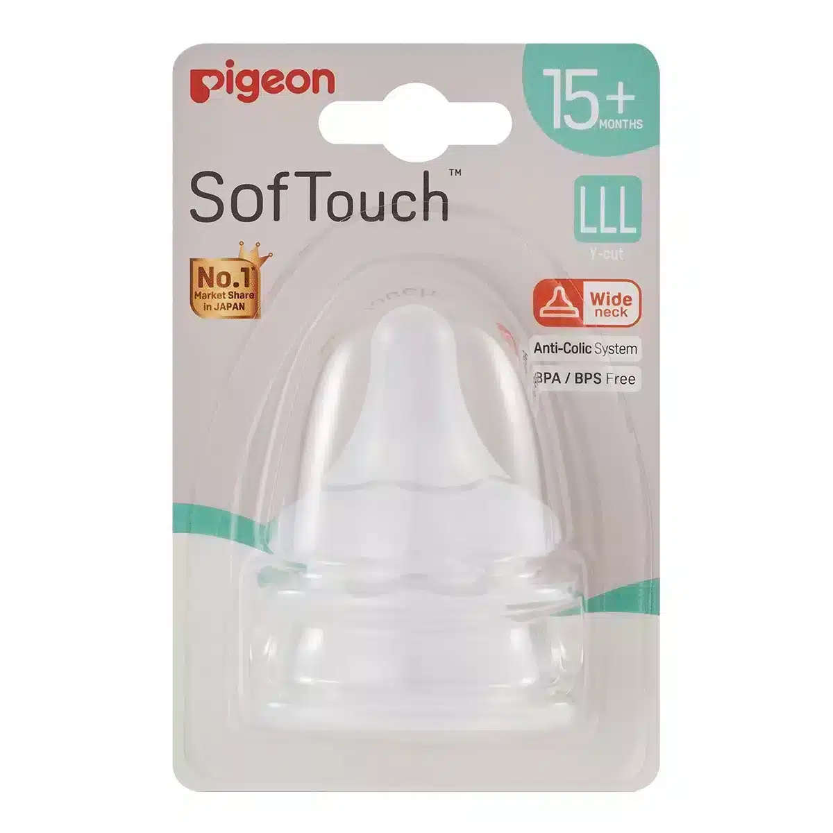 Pigeon - SOFTOUCH 3 NIPPLE BLISTER PACK 2PCS (LLL)