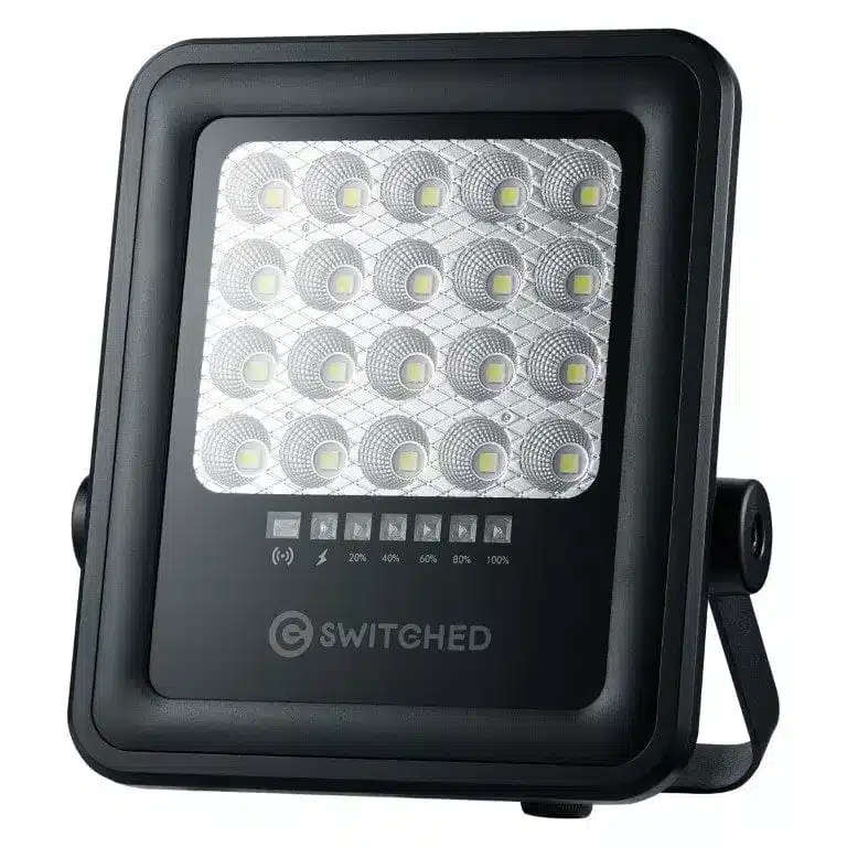 Switched Urban Pro Series 50W Floodlight with Solar Panel and Remote