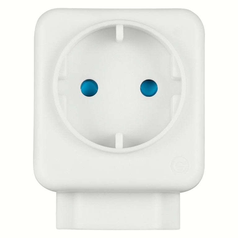 Switched 2-way Top and Bottom Loader Schuko Adapter White