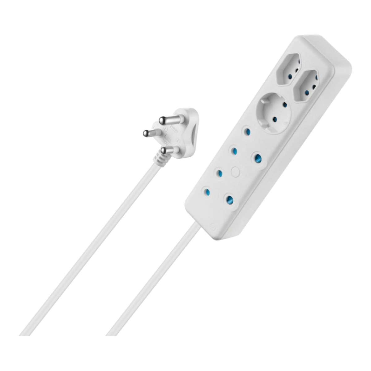 Switched 5-Way Multiplug White