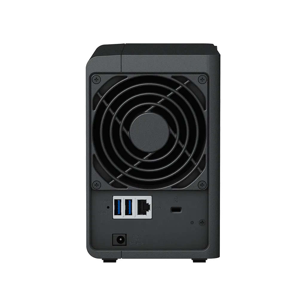 DiskStation 2 Bay NAS; 4-core 1.7 GHz; 2 GB DDR4 non-ECC