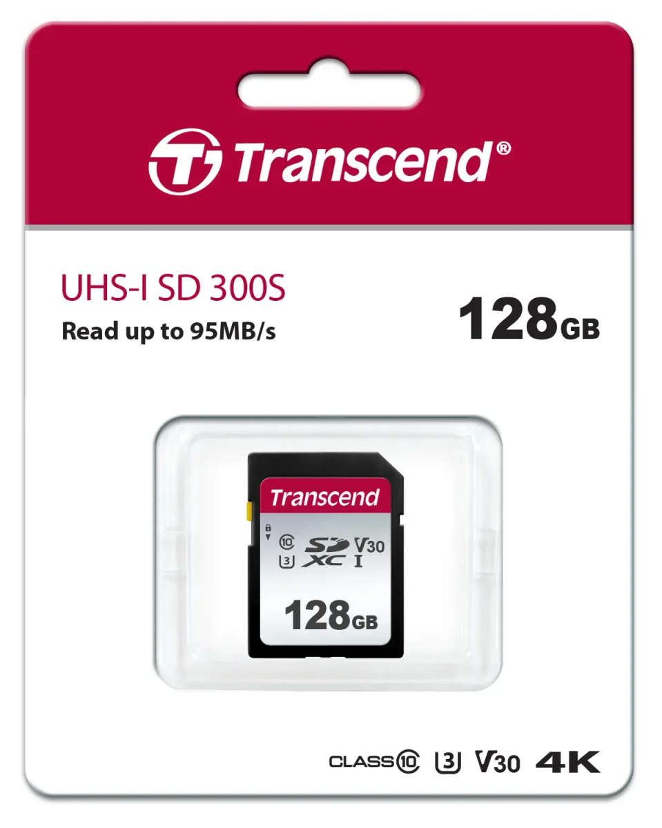 Transcend 300S 128GB SDXC UHS-I Flash Memory Card