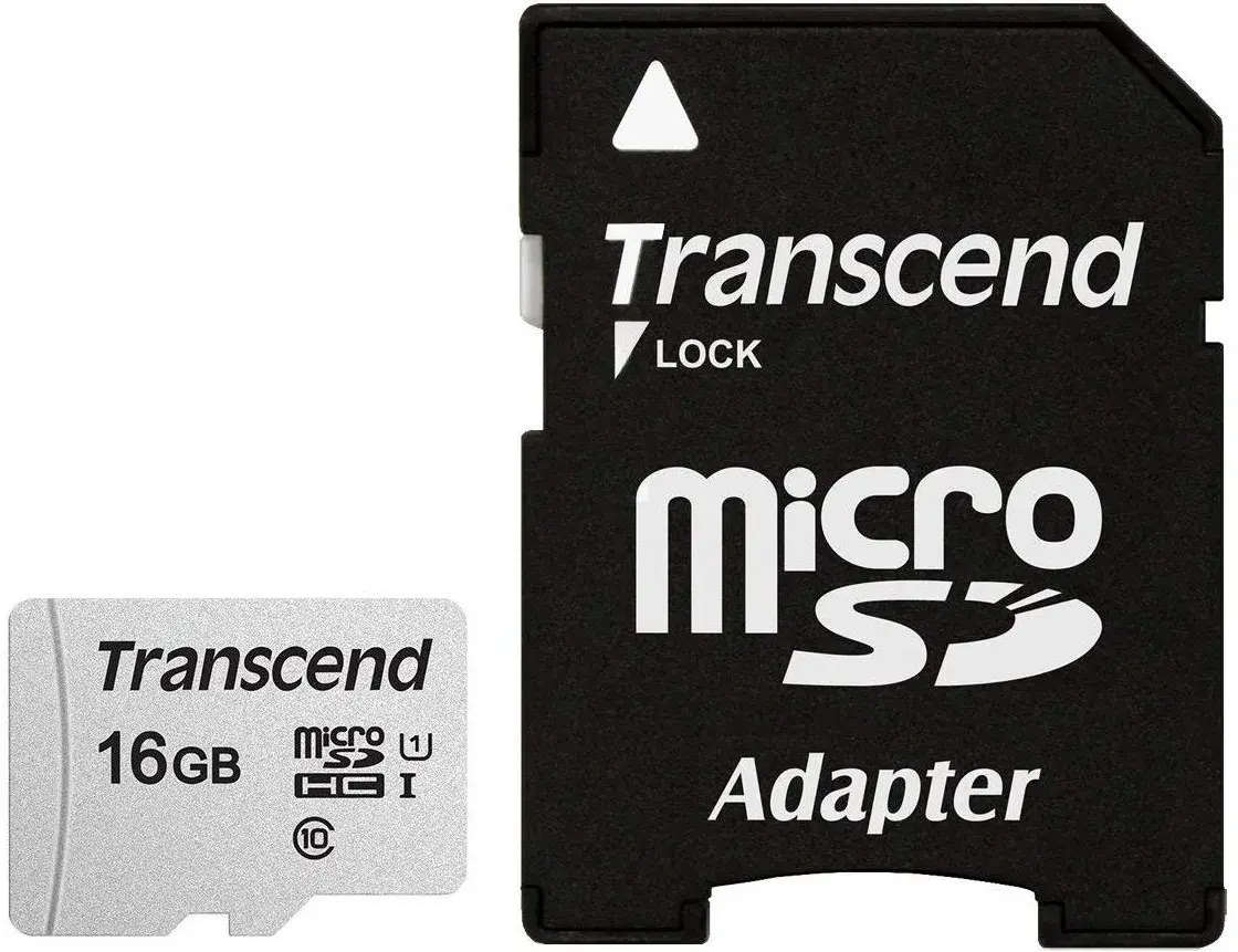 Transcend MicroSD Card SDHC 300S 16GB with Adapter