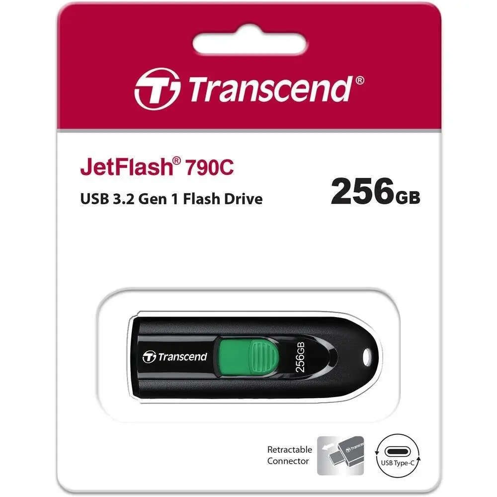 Transcend JetFlash 790C 256GB USB Type-C Flash Drive