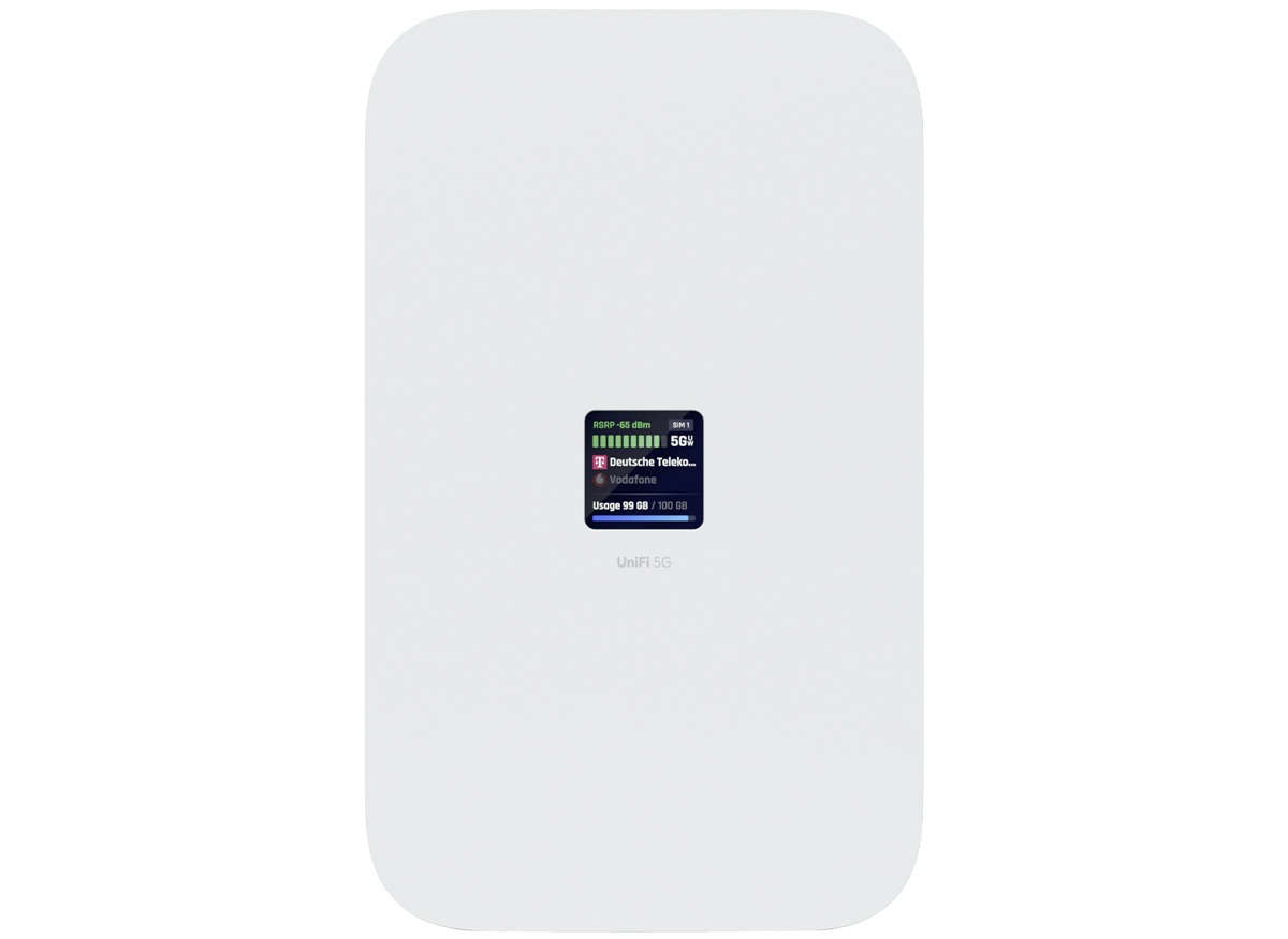 Ubiquiti UniFi 5G Max Modem with PoE input and 2.5Gbps Ethernet