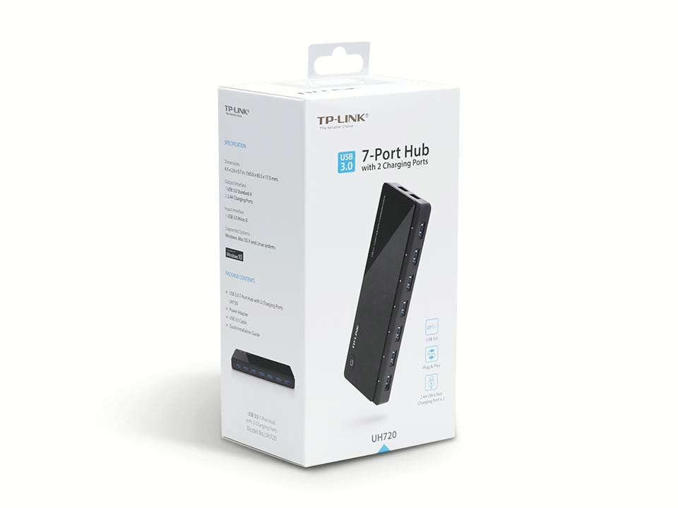 TP-Link UH720 Interface Hub USB 3.2 Gen 1 (3.1 1) Micro-B 5000 Mbit/s Black