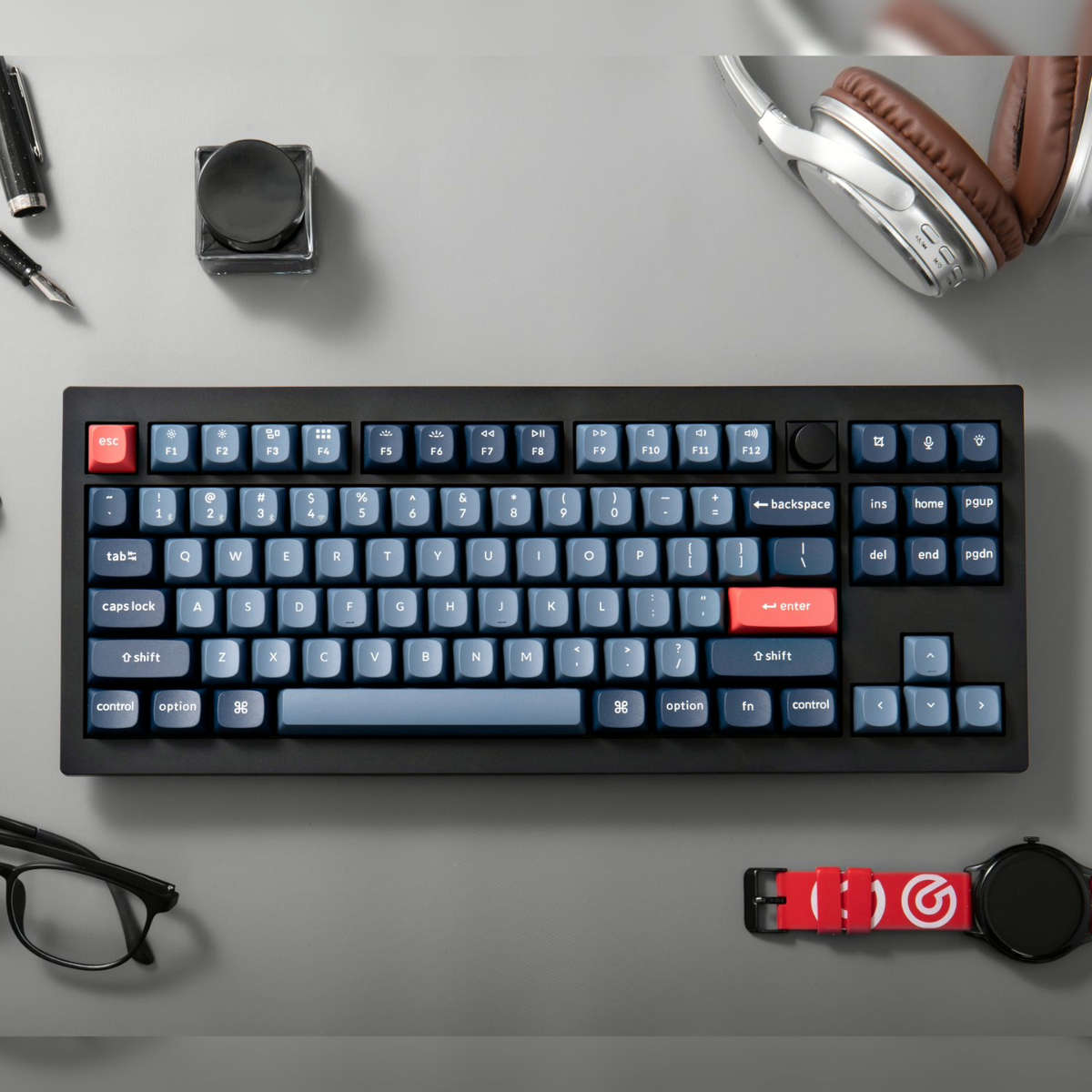 Keychron V3 Max QMK/VIA 80% Wireless Custom Mechanical Keyboard (Banana Switch) ? Carbon Black